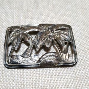 Vintage Sterling Silver Palm Tree Broach